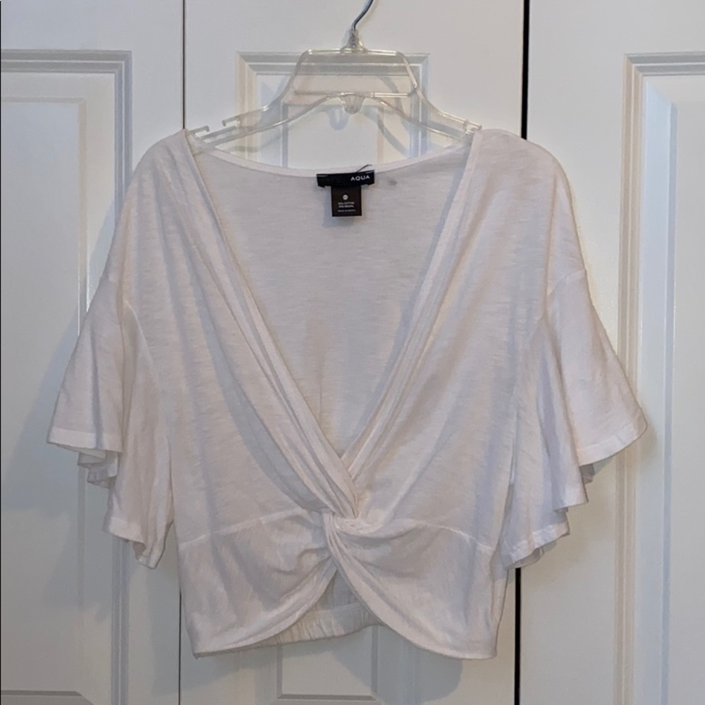 Crossed crop top